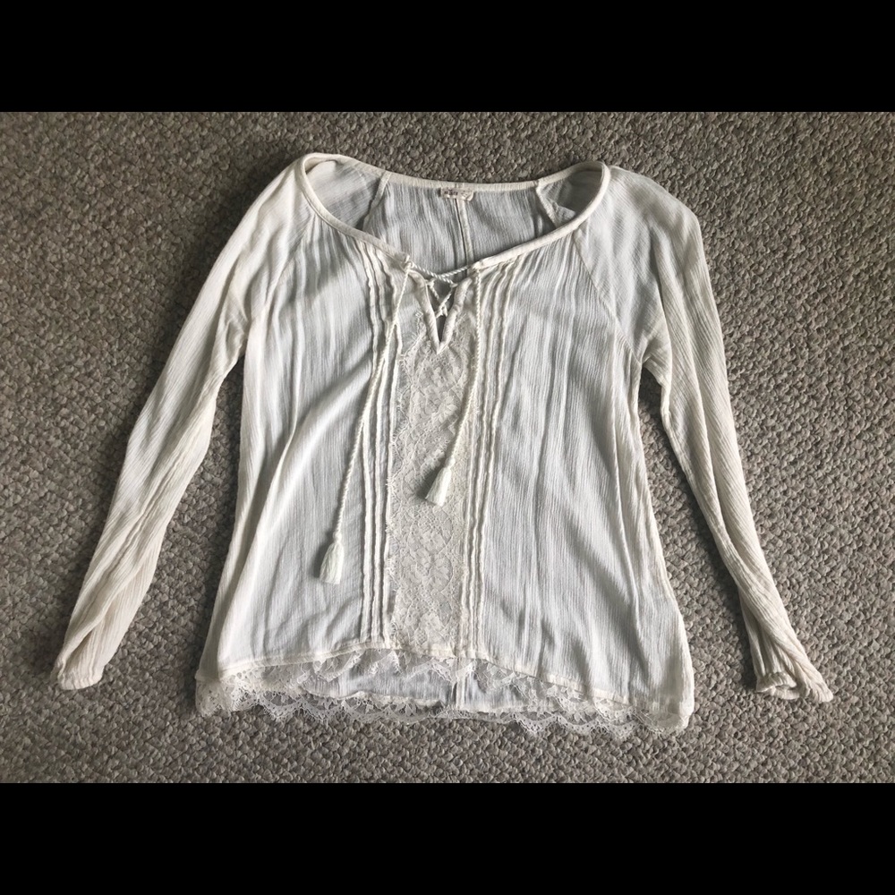 Hollister white blouse